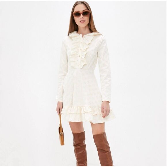 Sister Jane Dresses & Skirts - Sister Jane Bridgeton Jacquard Floral Ruffle Dress